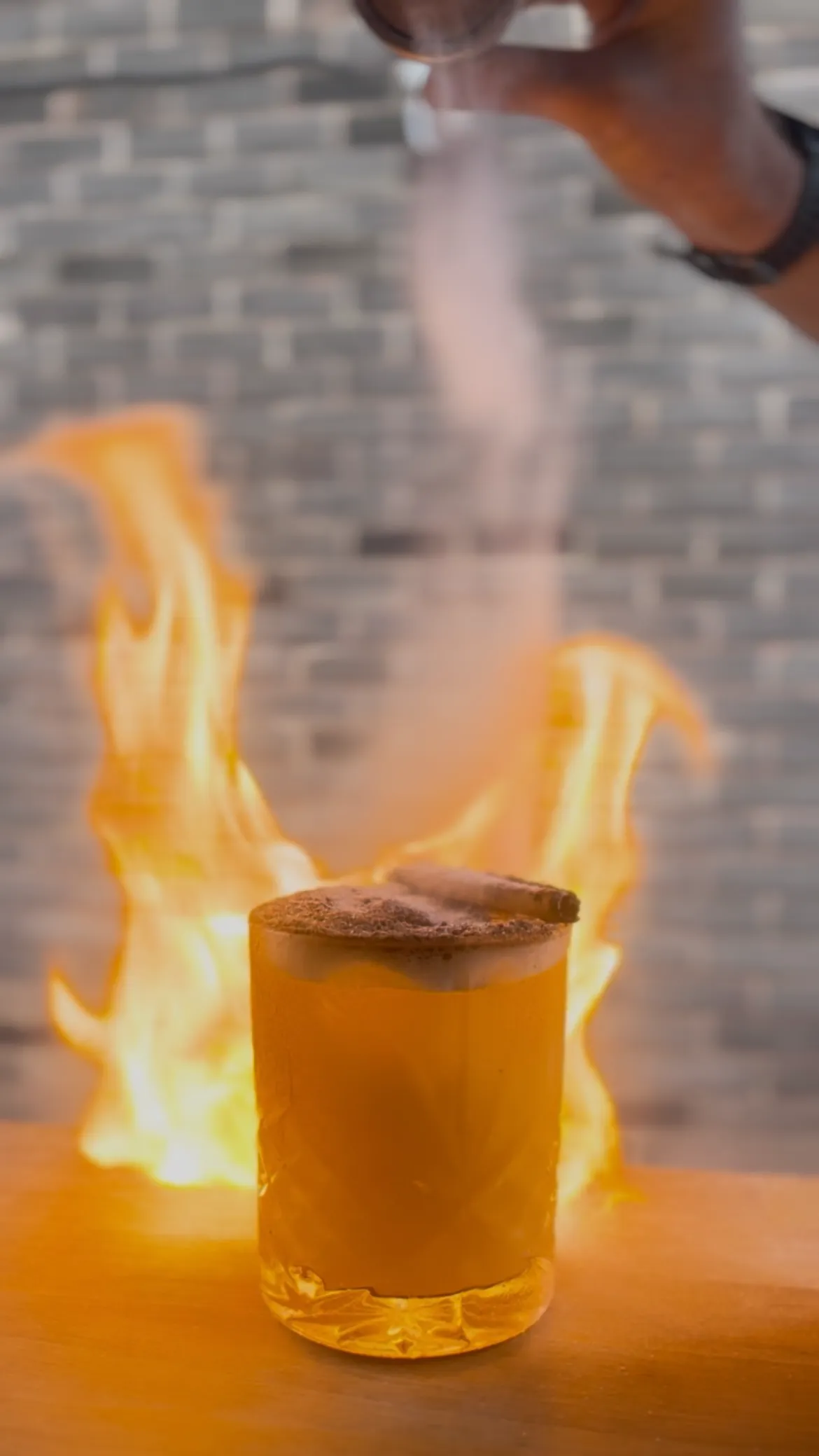 Flaming drink